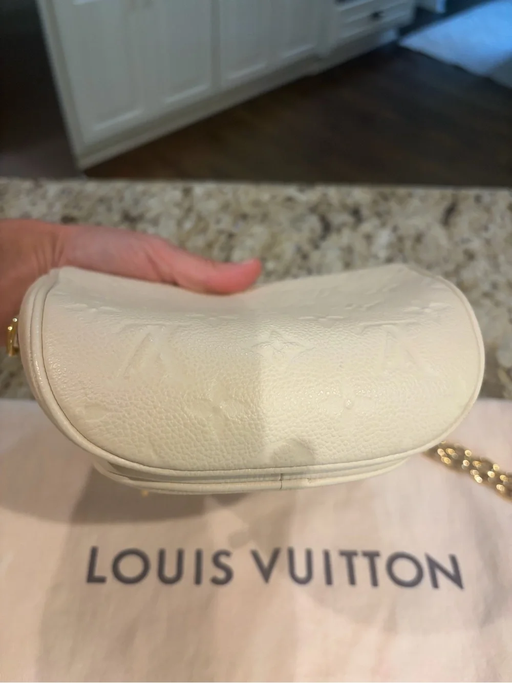 Louis Vuitton Cream Monogram Empreinte Crossbody Bumbag